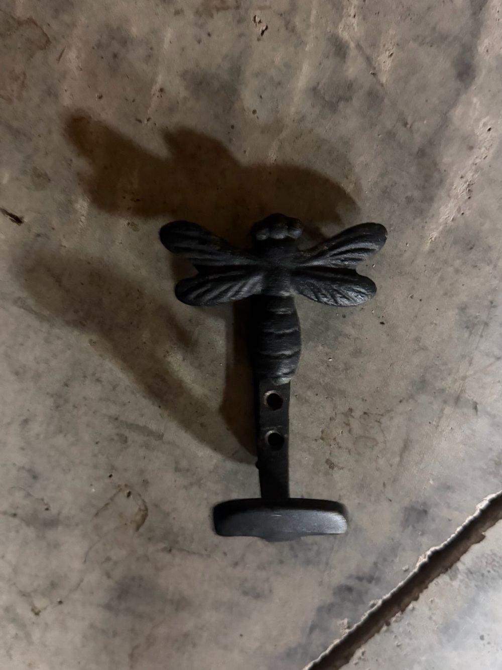 Dragonfly Wall Hook - Black Cast Iron